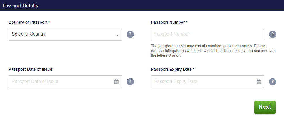 passport details